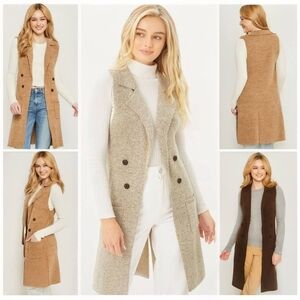 Active USA Women's Longline Cardigan - Brown and Cream